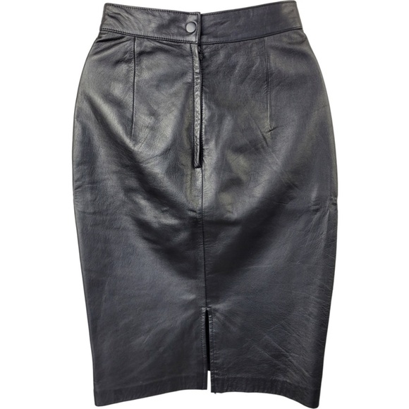 Elizabeth Woman’s Genuine leather black pencil skirt size 5/6 EUR - Picture 13 of 13
